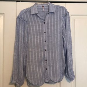 Free People button-down with statement sleeves